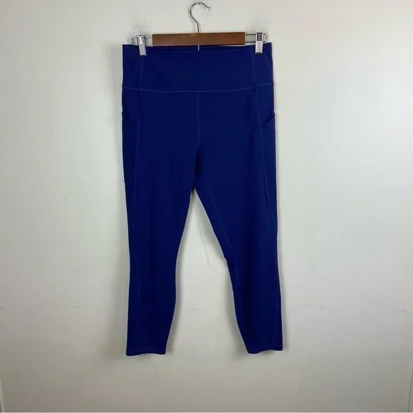 Fabletics Royal Blue High Rise Workout Running Exercise Gym Leggings Size Medium - Picture 1 of 8